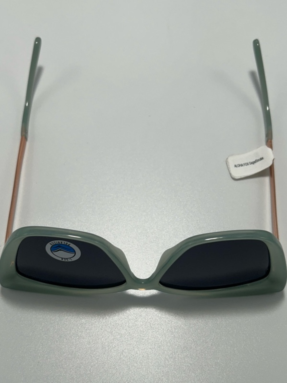 Sage Green Cat-Eye Women's Sunglasses with Dark Lenses - Picture 6 of 10